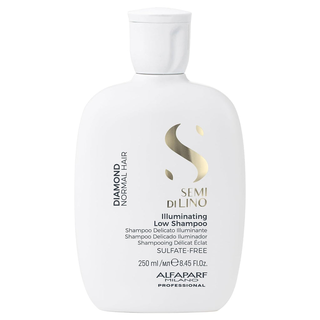Alfaparf Milano Professional Diamond Shampoo -For INSTANT SHINY HAIR - Normal Hair, Adds Radiance - Sulfate, Paraben and Paraffin Free, Safe for Color Treated Hair, Professional Salon Quality - 250ml