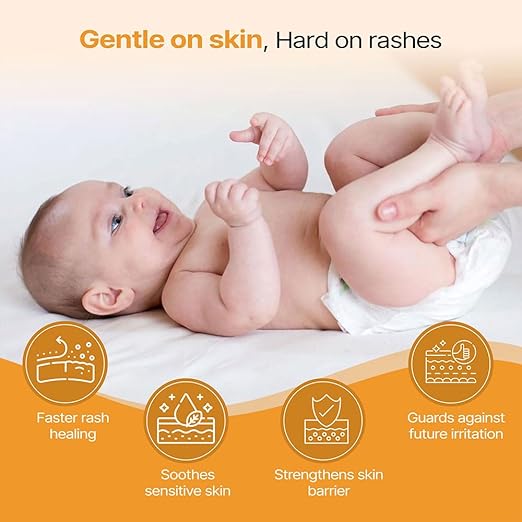 Herby Angel Baby Diaper Rash Cream Natural Ingredients for Soothing - 50 gms