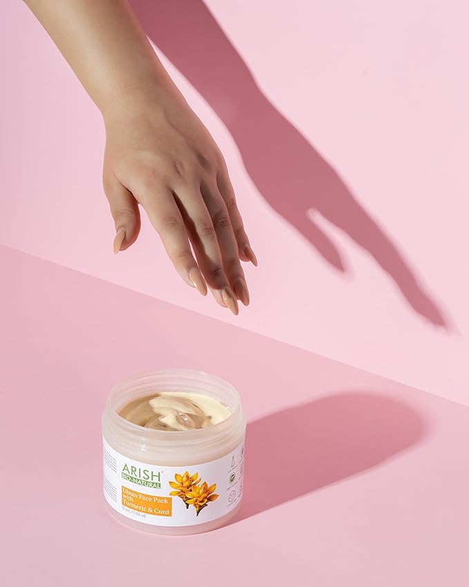 Arish Bio-natural Ubtan Face Pack With Turmeric and Curd - 75 Ml