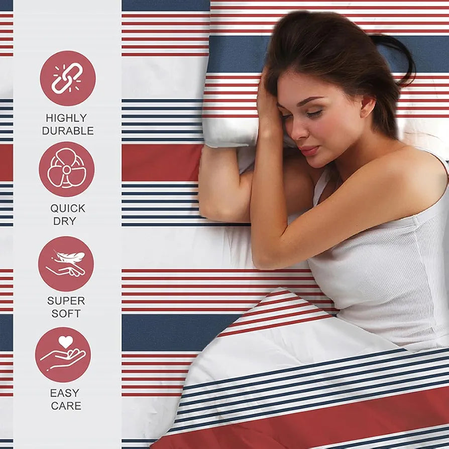 Layers Zen Cotton Blend King Bedsheet Set  1 King Cotton Bedsheet & 2 Pillow Covers Breathable & Anti-Wrinkle 225 CVC Red