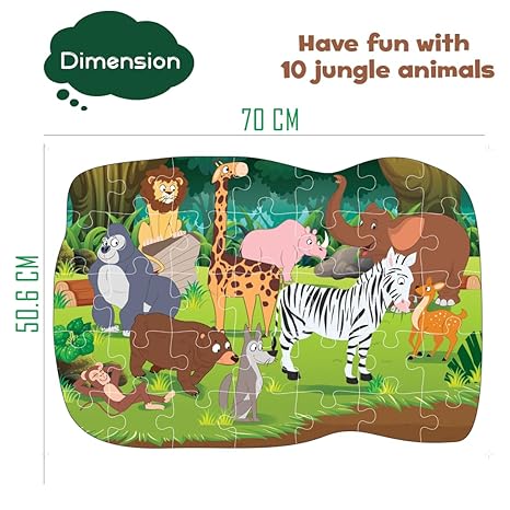 The Book Tree Jungle Animals Puzzle for Kids Aged 4 and Above Vibrant and Colourful Pictures of Animals
