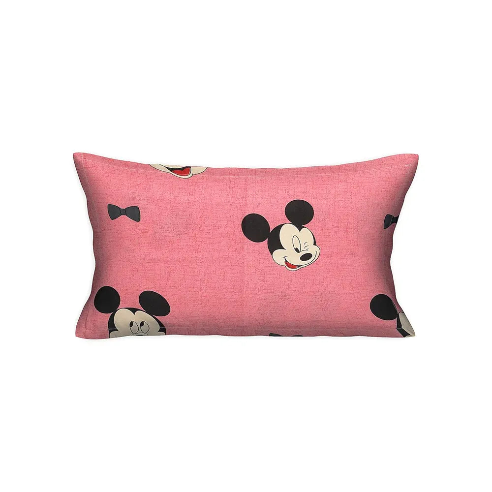 Kuber Industries Cotton Single Bedsheet with 1 Pillow Cover Wrinkle Bedroom Pink