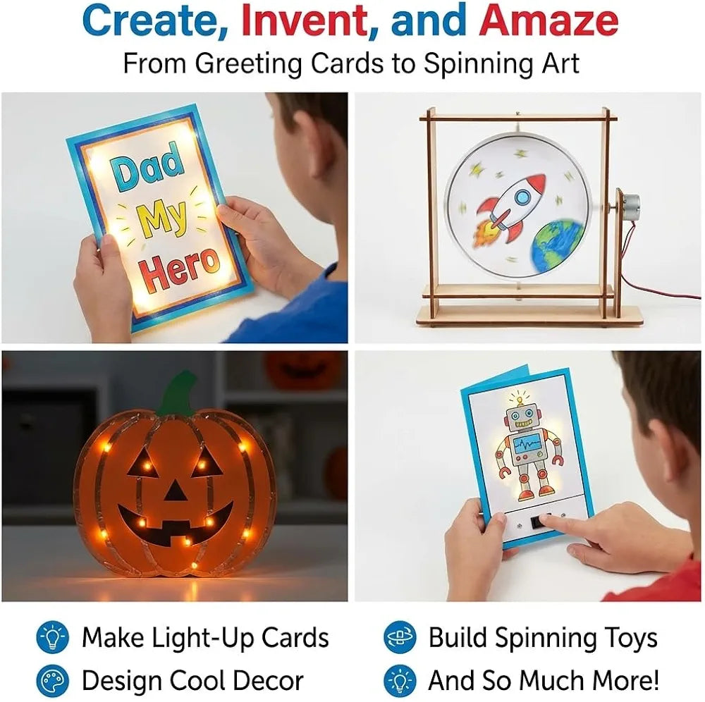 PW Junior Electric Science Kit for Kids 8–12, STEM Learning Toy with 25+ Safe DIY Circuit Experiments
