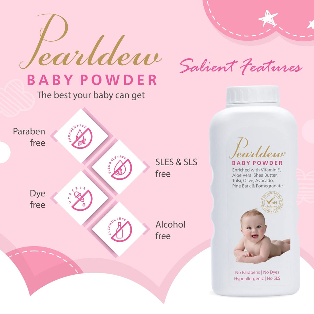 Pearldew Baby Powder - 100 Gms | Pack of 2