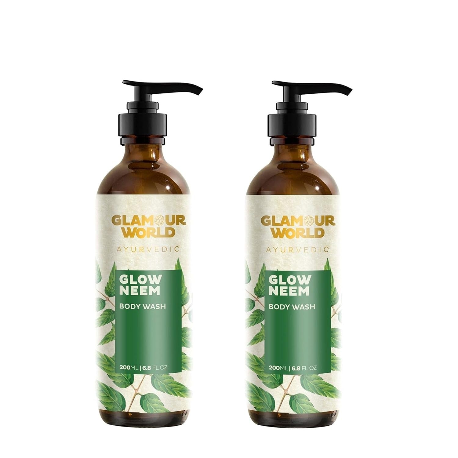 Glamour World Ayurvedic Glow Neem Herbal Body Wash - 250 (Pack of 2)