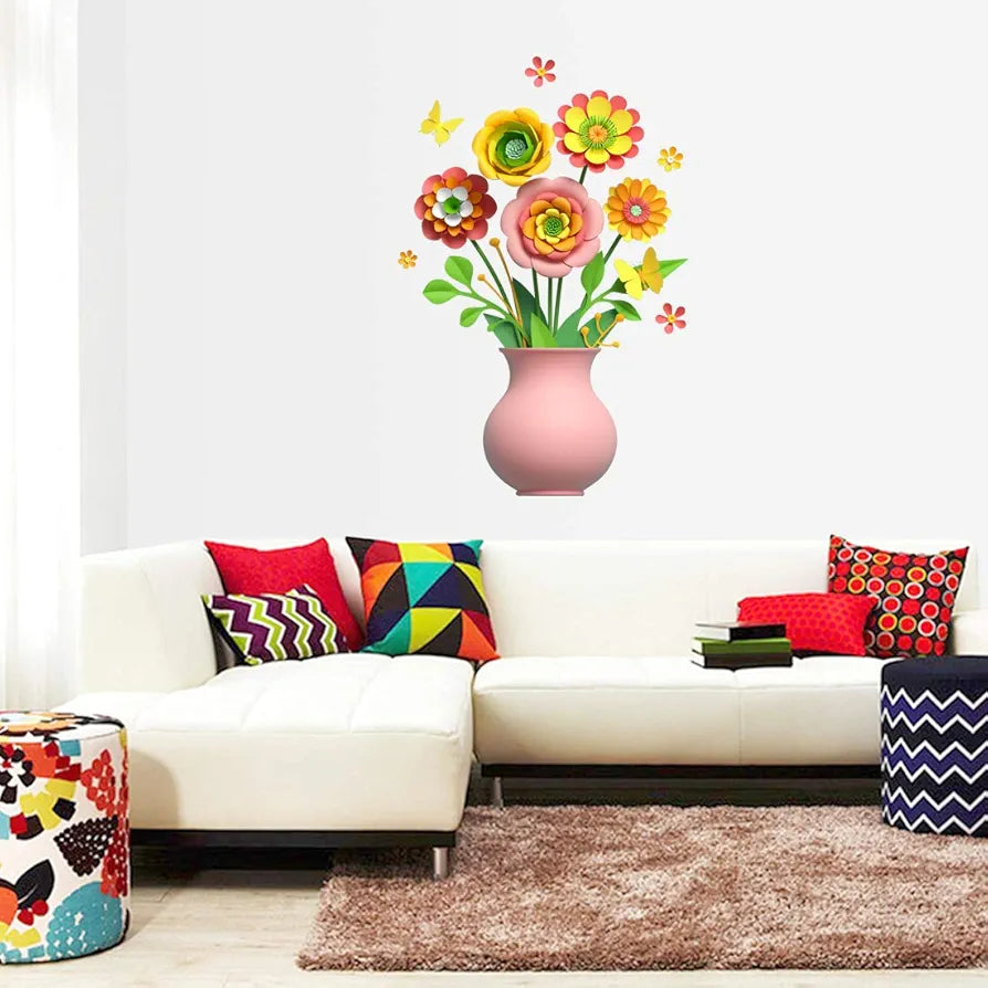 Rangoli White Glossy Vinyl Wall Sticker Premium Self-Adhesive Waterproof Parent-14 Design-5
