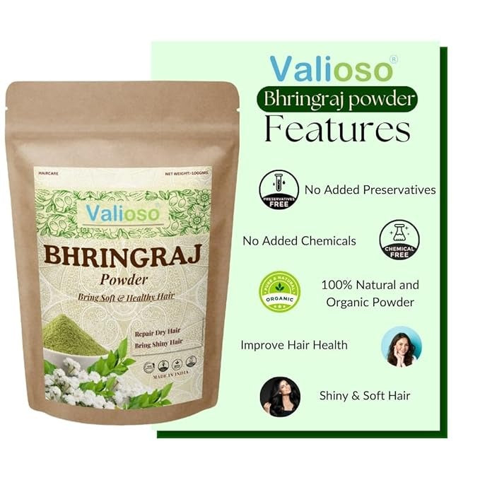 Valioso Bhringraj Powder for Hair Growth - 100 gms