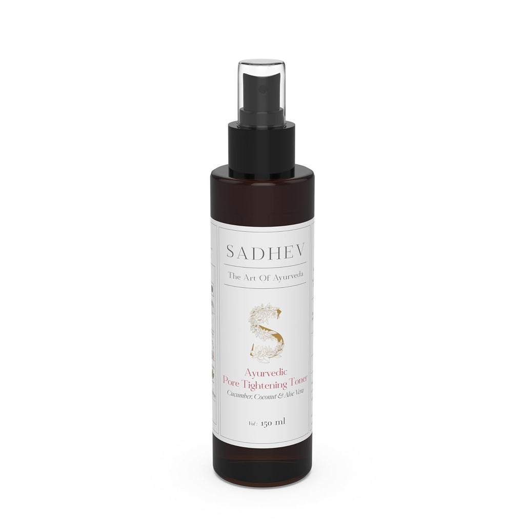Sadhev Ayurvedic Pore Tightening Toner For Smooth, Soft Texture Skin With Cucumber, Cococut and Aloe Vera