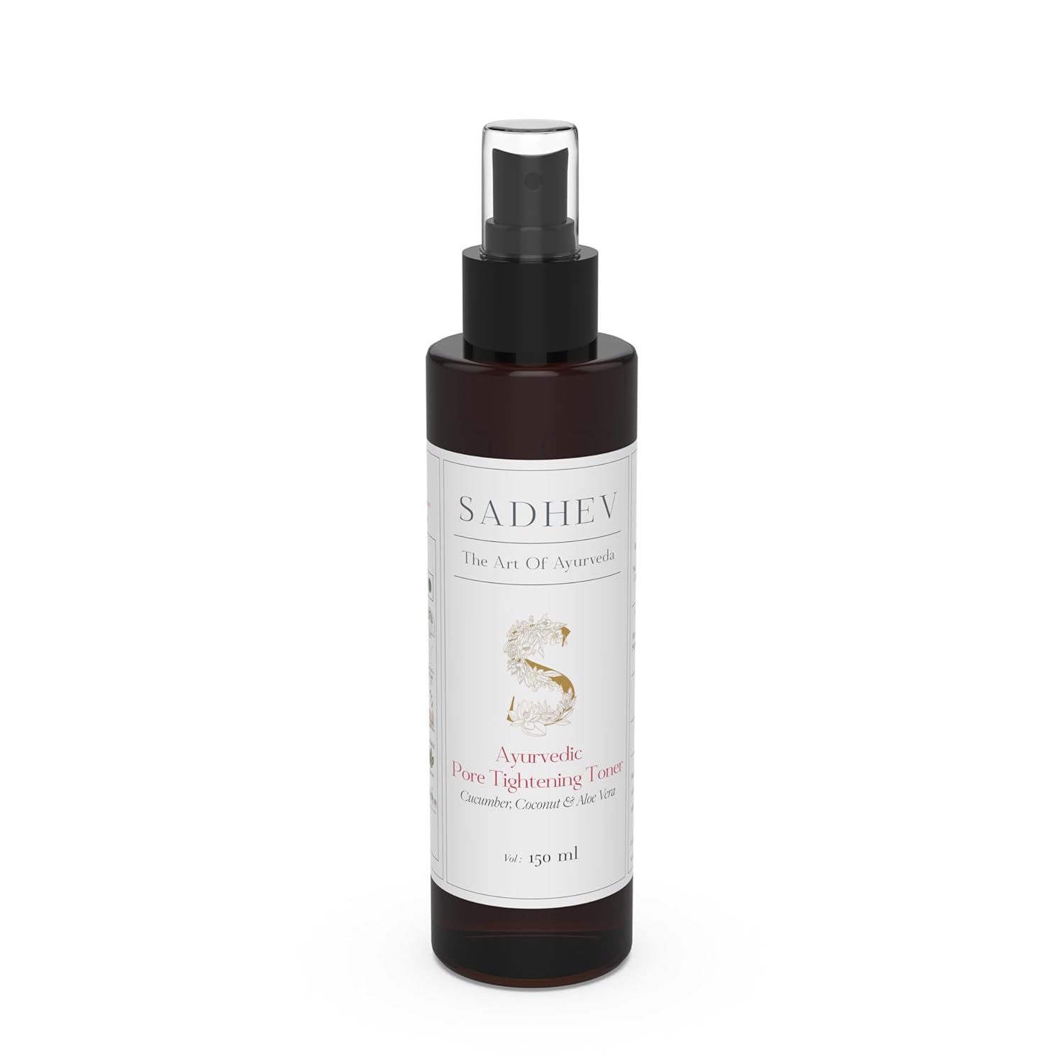 Sadhev Ayurvedic Pore Tightening Toner For Smooth, Soft Texture Skin With Cucumber, Cococut and Aloe Vera