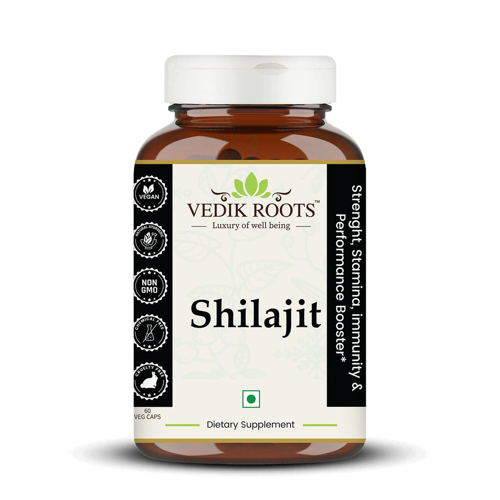 Shilajit Capsules â€“ Natural Support for Energy, Strength & Vitality | Helps Maintain Stamina, Endurance & Wellness | Herbal Supplement | 60 Capsules (Pack Of 1)