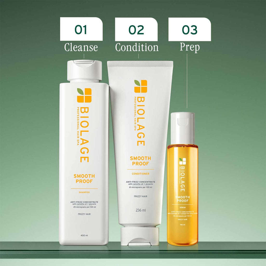 Biolage Smooth Proof 6-in-1 Hair Serum for Deep Smoothening and Frizzy Hair with Avocado and Grape Seed Oil for 72HR Frizz Control for Women and Men Vegan and Cruelty-Free