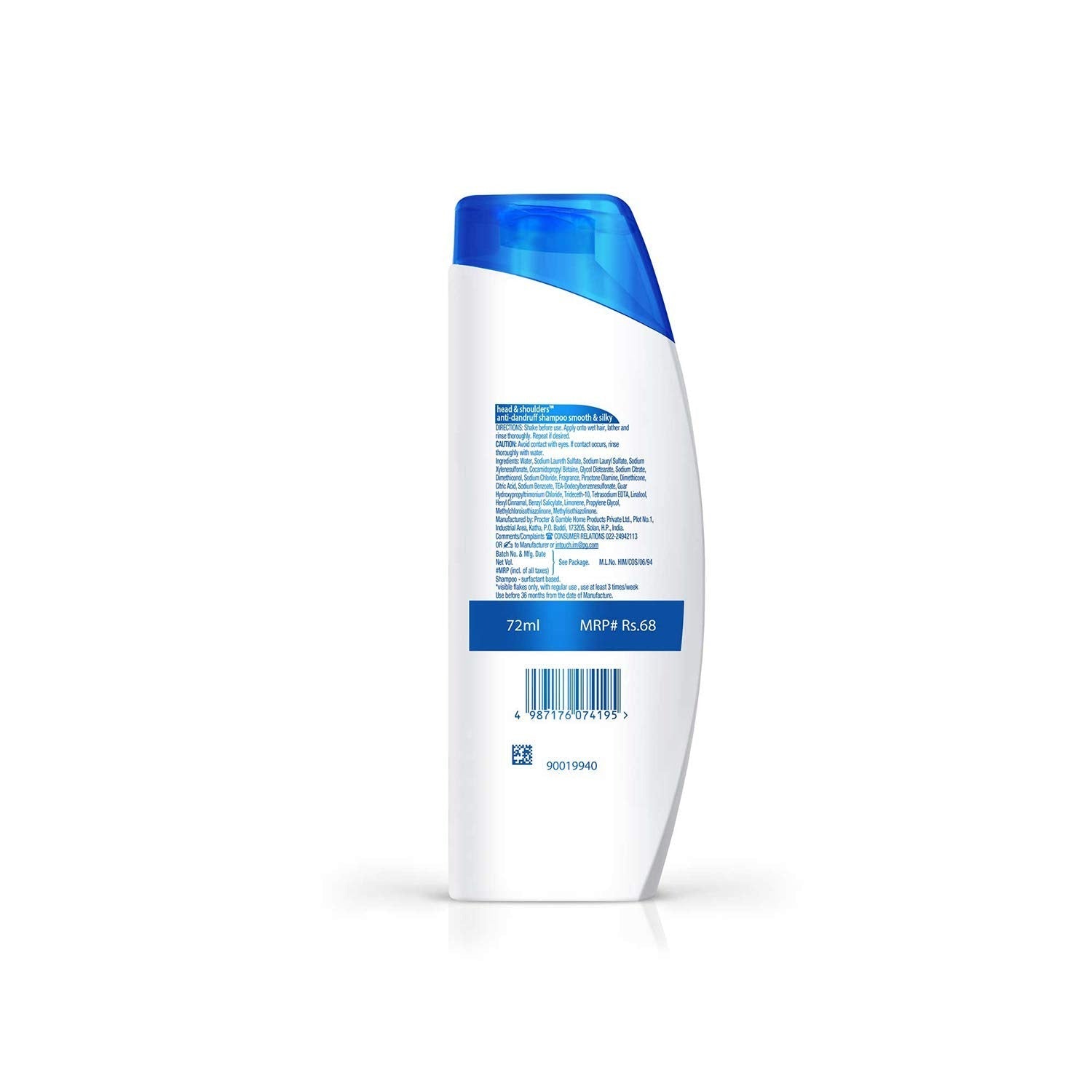 Head & Shoulders Anti Dandruff Shampoo Smooth & Silky - 72 ml (Pack of 3)