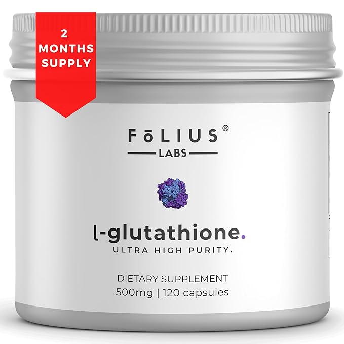 Folius Labs Ultra High Strength L-Glutathione Supplement - 120 caps