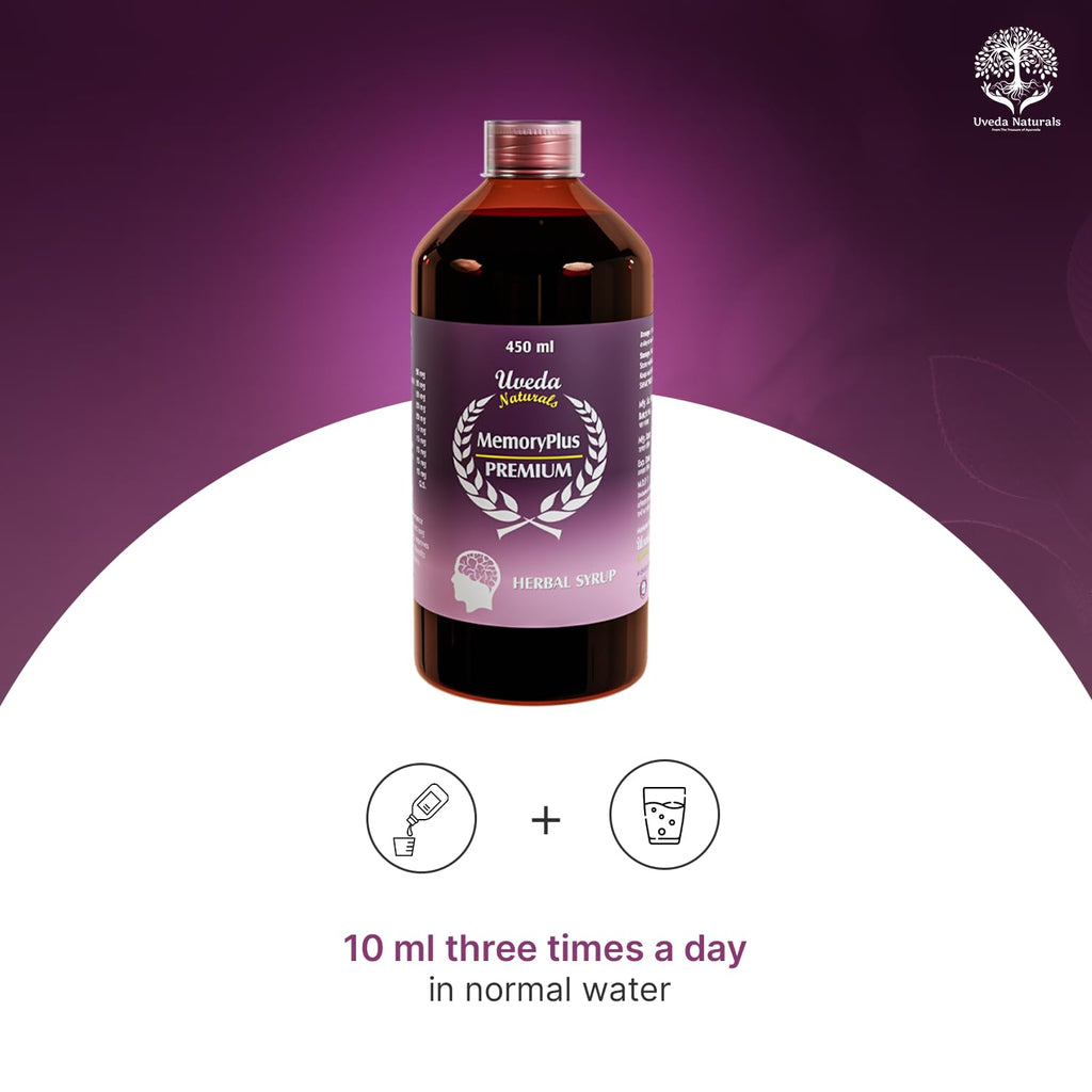 Uveda Naturals Memory Plus Syrup - 450 ml