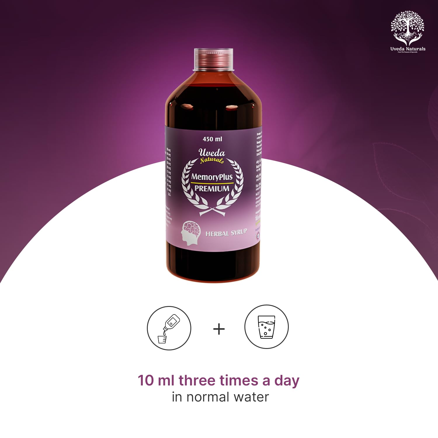 Uveda Naturals Memory Plus Syrup - 450 ml
