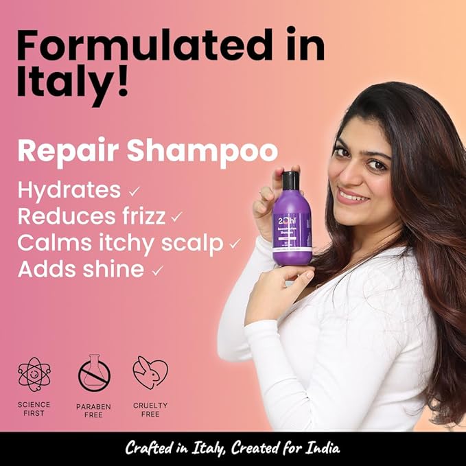 2.Oh Italian Reconstruction Shampoo for Frizzy and Dry Hair - 300 ml