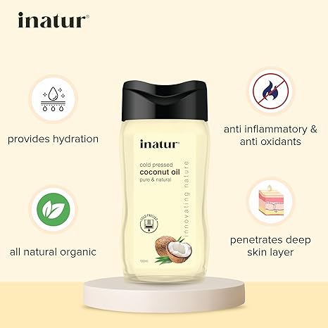Inatur Coconut Oil Cold Pressed & Organic - 100 ml