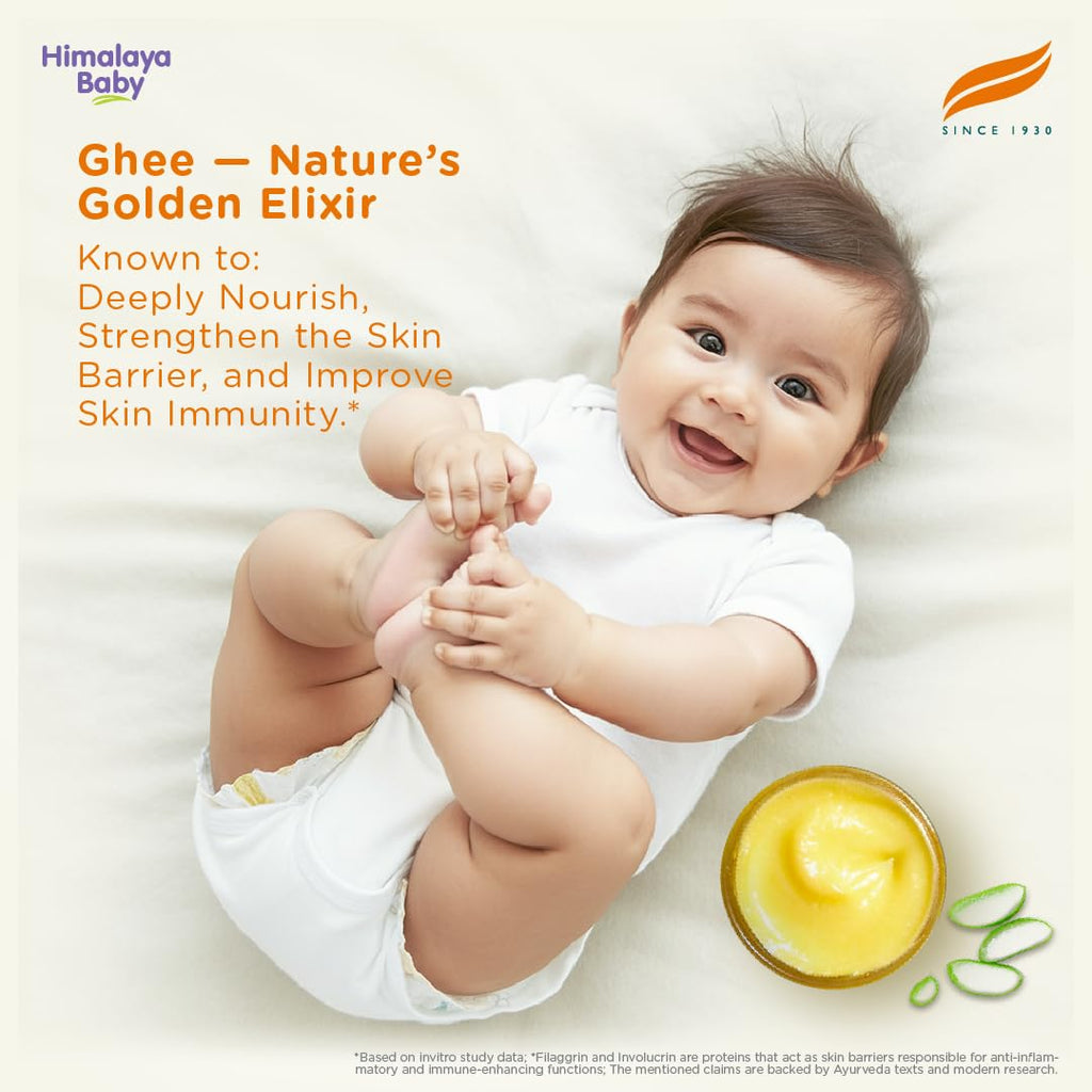 Himalaya Baby Lotion With Pure Cow Ghee 700Ml|Ph5.5|Pure Ghee|Aloe Vera|Safe For Newborns|For Baby's Sensitive Skin|No Parabens|No Phthalates|No Mineral Oil|No Synthetic Color|Dermatologically Tested