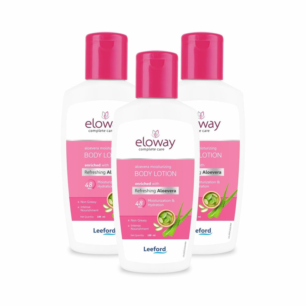 Eloway Aloevera Moisturizing Body Lotion for Winter - 100 ml (Pack of 3)