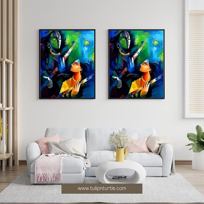 Tulip N Turtle Da Vinci Premier Series Abstract Radha Krishna Tube Packing 36 Colours Diy Acrylic Painting by Numbers Kit