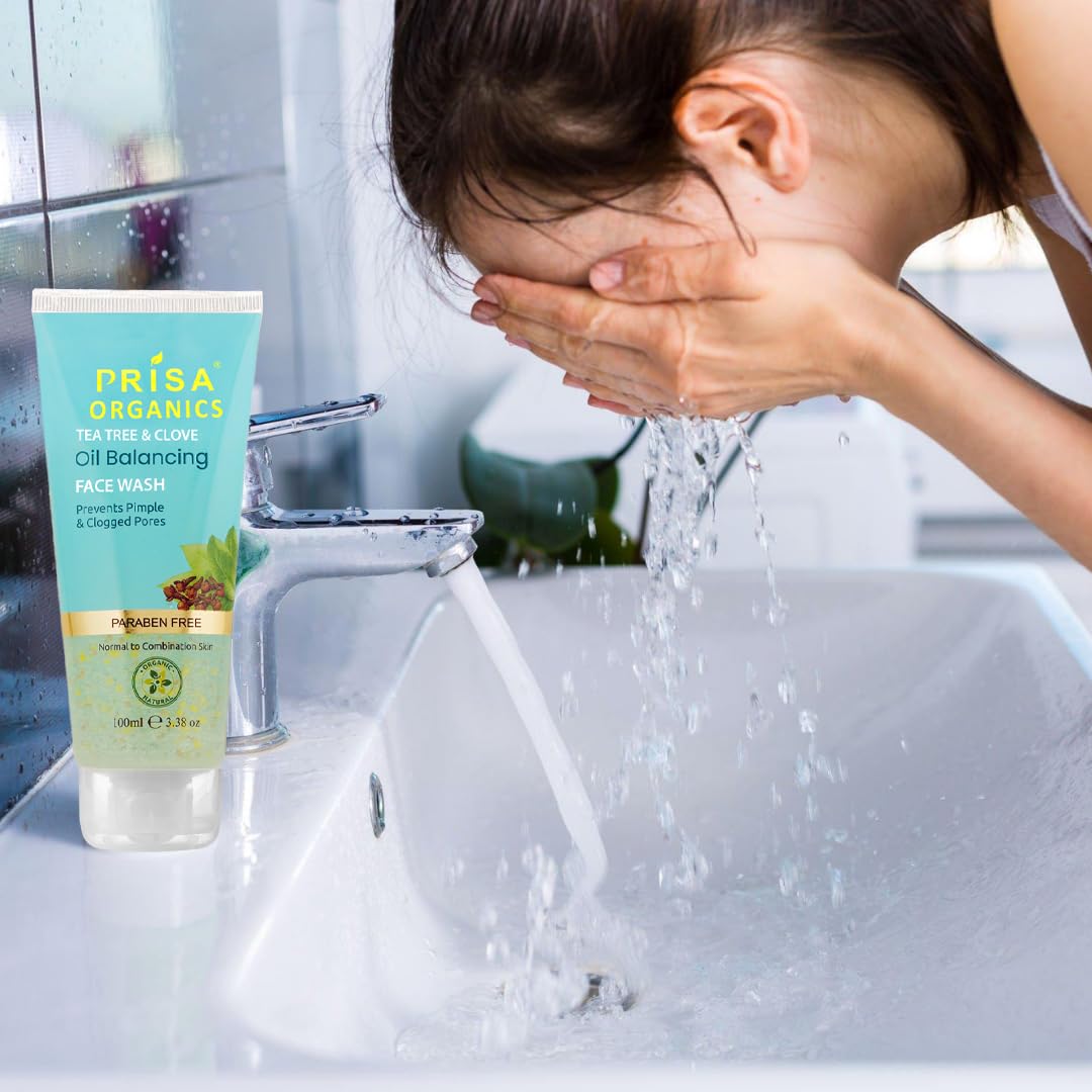 Prisa Organics Tea Tree & Clove Oil Balancing Face Wash - 100 ml