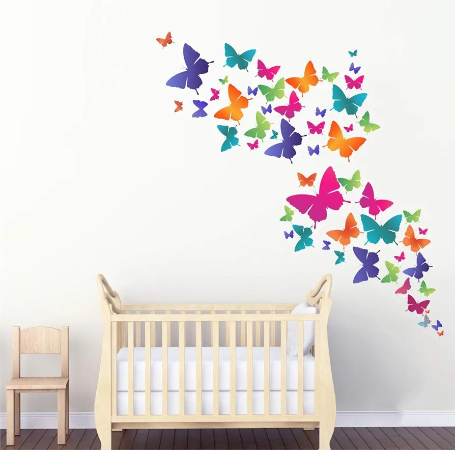 Decal O Decal Blue Butterfly with Motivational Quotes Wall Stickers Colourful Butterflies
