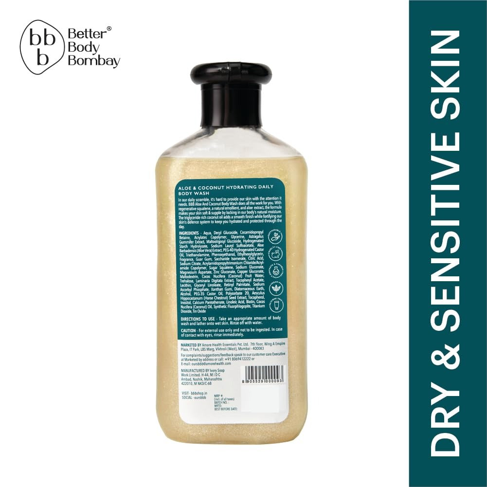 Better Body Bombay Aloe & Coconut Hydrating Daily Body Wash - 300 ml