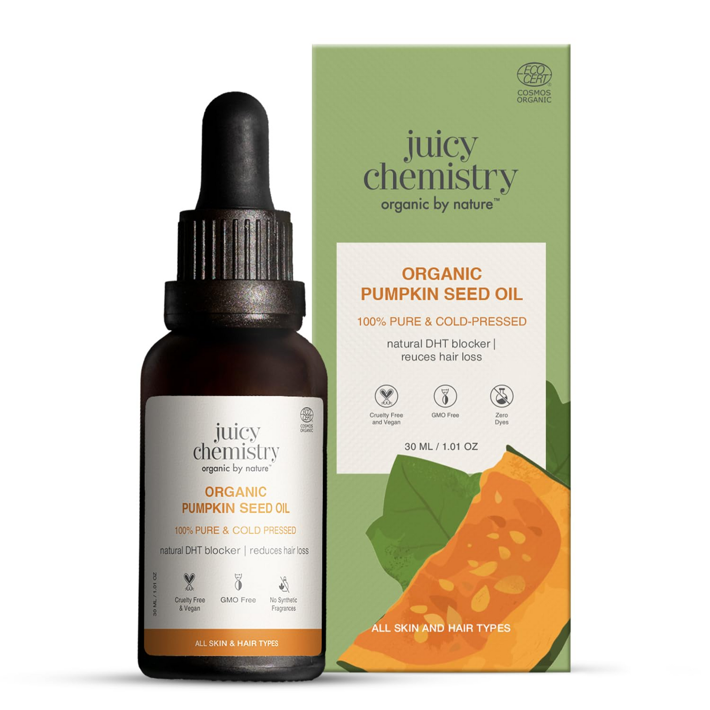 Juicy Chemistry Organic Pumpkin Seed Oil For Cold Pressed Carrier Oil