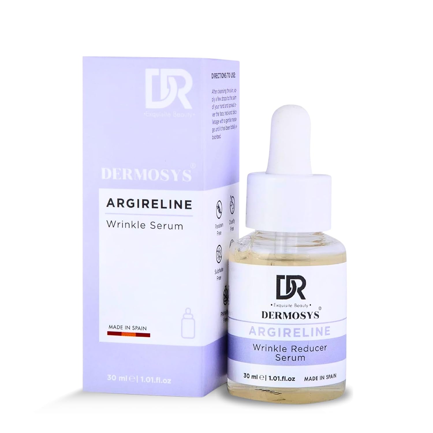 DERMOSYS Argireline Wrinkle Reducer Serum | With Collagen & Hydrolyzed Wheat Protein | Hydrating & Anti-Aging | Daily Use Serum | For All Skin Types - 30ml