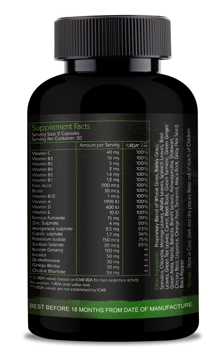 Go Organic Multivitamin Capsule for Men - 60 Capsule | 60 Capsule