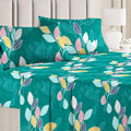 BSB Home Premium Double Bedsheet with 2 Pillow Covers 160 TC  3 Pcs Set Green and Blue