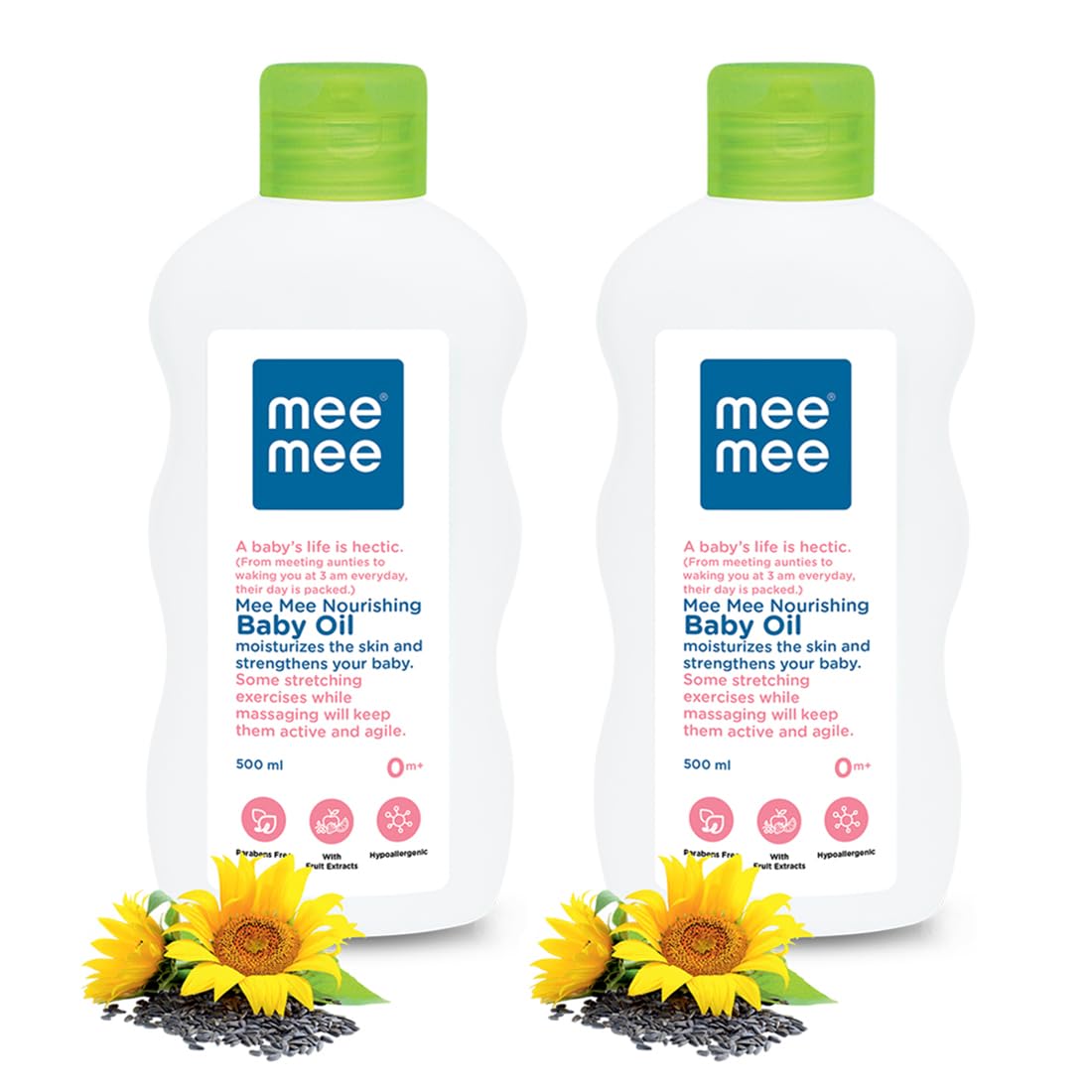 Mee Mee Baby Oil - 500 ml (Pack of 2)