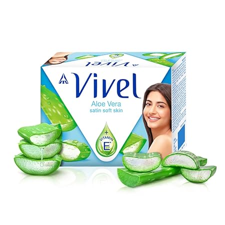 Vivel Aloe Vera Grade 1 Bathing Soap with Vitamin E - 150 gms (Pack of 4)