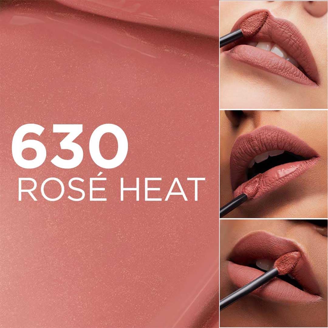 Lâ€™Oreal Paris Infallible Matte Resistance Liquid Lipstick- 630 Rose Heat, 5ml