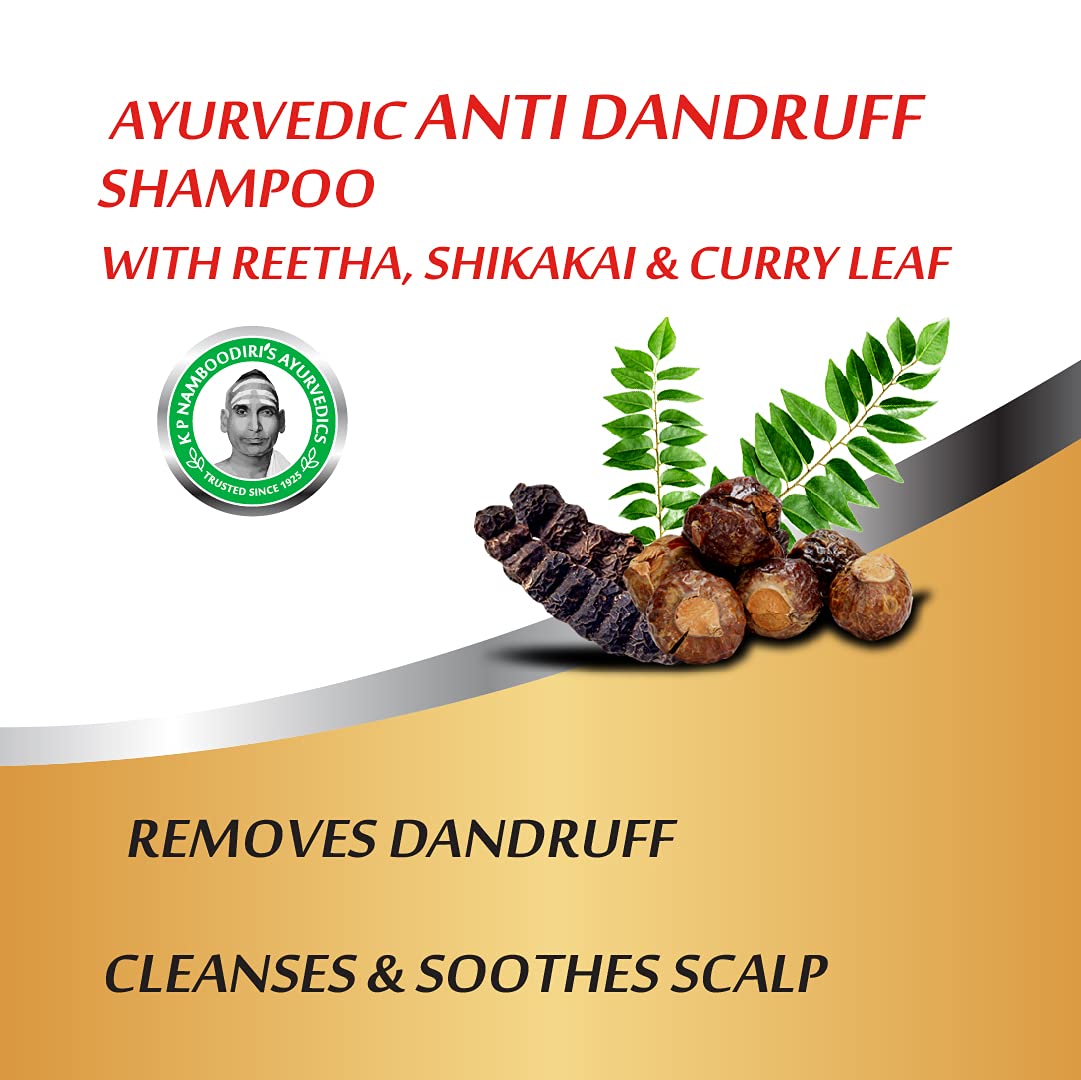 K.P. Namboodiri S Ayurvedic Anti Dandruff Shampoo - 200 ml (Pack of 2)