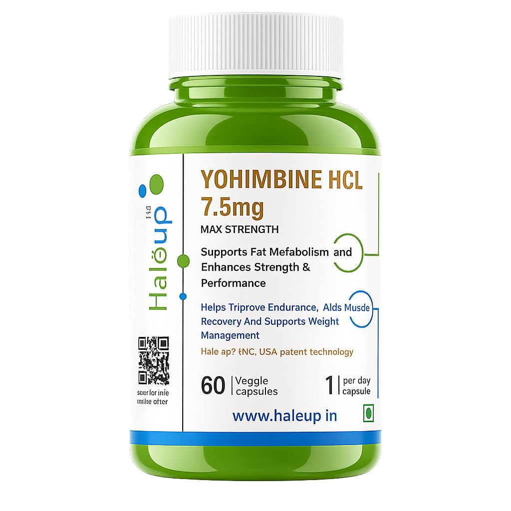 Haleup Yohimbine 7.5 mg Haleup USA, 60 capsules enriched with Green Tea Extract