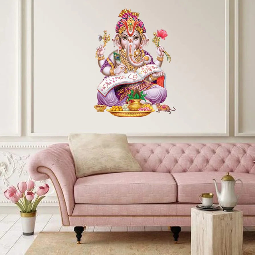 Rangoli White Glossy Vinyl Wall Sticker Premium Self-Adhesive Waterproof Parent-5 Design-13