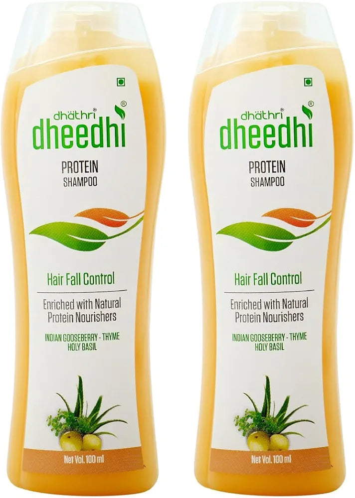 Dhathri Dheedhi Protein Shampoo Sulfate Free Nourishment for Damaged Hair - Each 100 ml (Pack of 2)