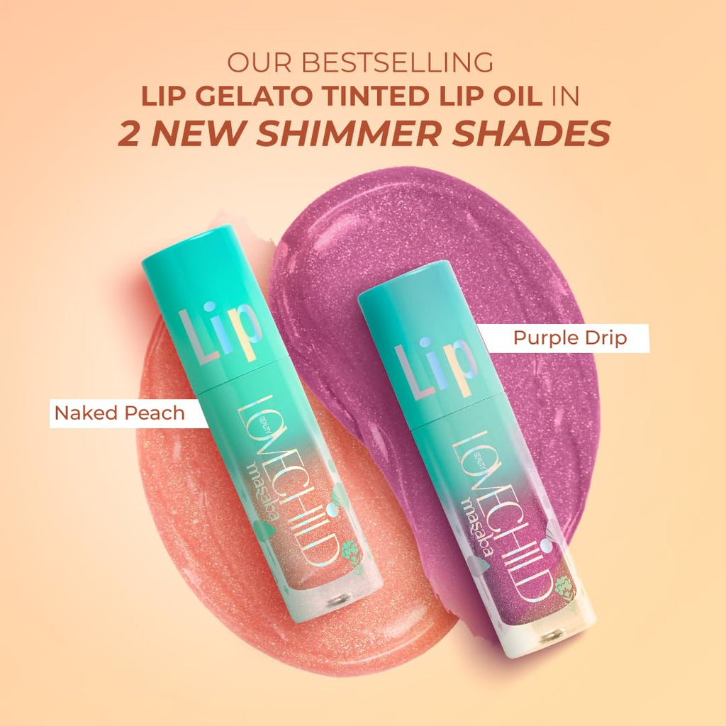 LoveChild Masaba Lip Gelato Tinted Lip Oil | Hydrating, Luminous finish |With Vitamin E, Jojoba oil, Hyaluronic Acid & Shea Butter, Raspberry Rose, 5ml