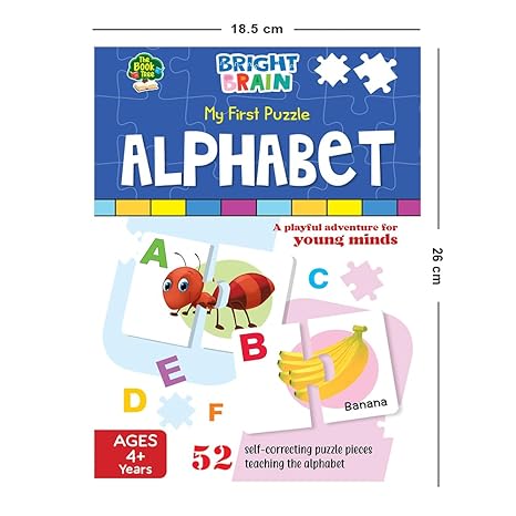 The Book Tree Alphabet Puzzle - 52 Piece Jigsaw Puzzle for Preschoolers ABC and Letters
