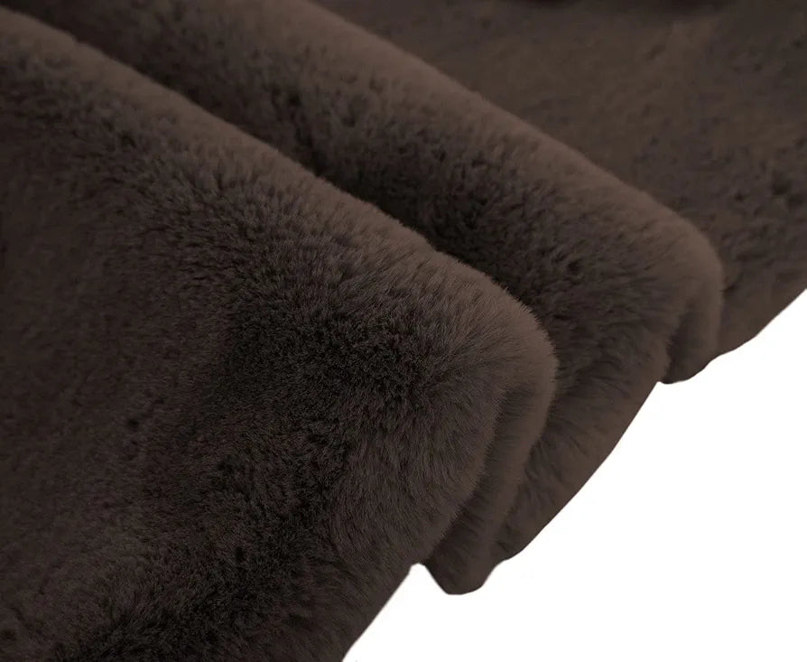 Luxe Home International Ruffle Bath Mat 40X60 Cm Colour Chocolate