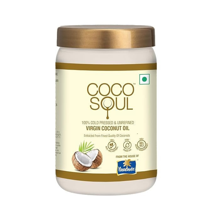 Coco Soul Cold Pressed Unrefined Virgin Coconut Oil Jar - 500 ml