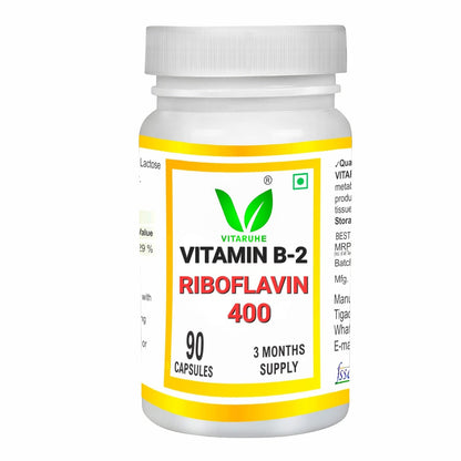 Vitaruhe Vitamin B2 (Riboflavin) High Dose - 90 Capsules