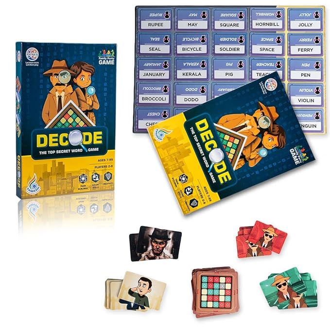 Ratna's Decode the Top Secret Word Board Game for Ages 7 and Above | Develops Team Building, Social Skills, Imagination