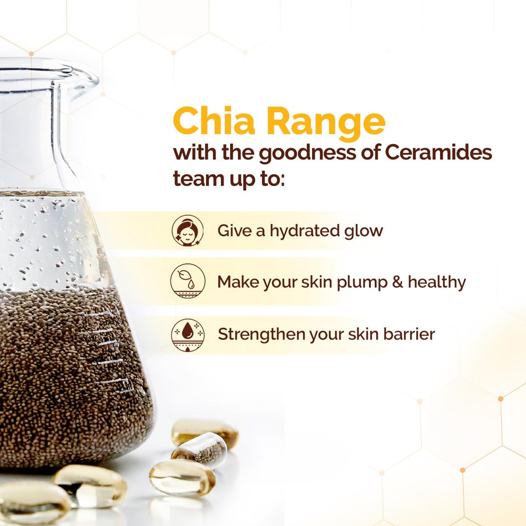 Mamaearth Chia Calming Sunscreen with Chia Seed & Ceramides for Hydrated Glow & Sun Protection | SPF 50 PA++++ | Co-Created With Top Dermats | For Dry to Normal, Sensitive Skin | Healthy Skin Barrier | In-Vivo tested | 50 g