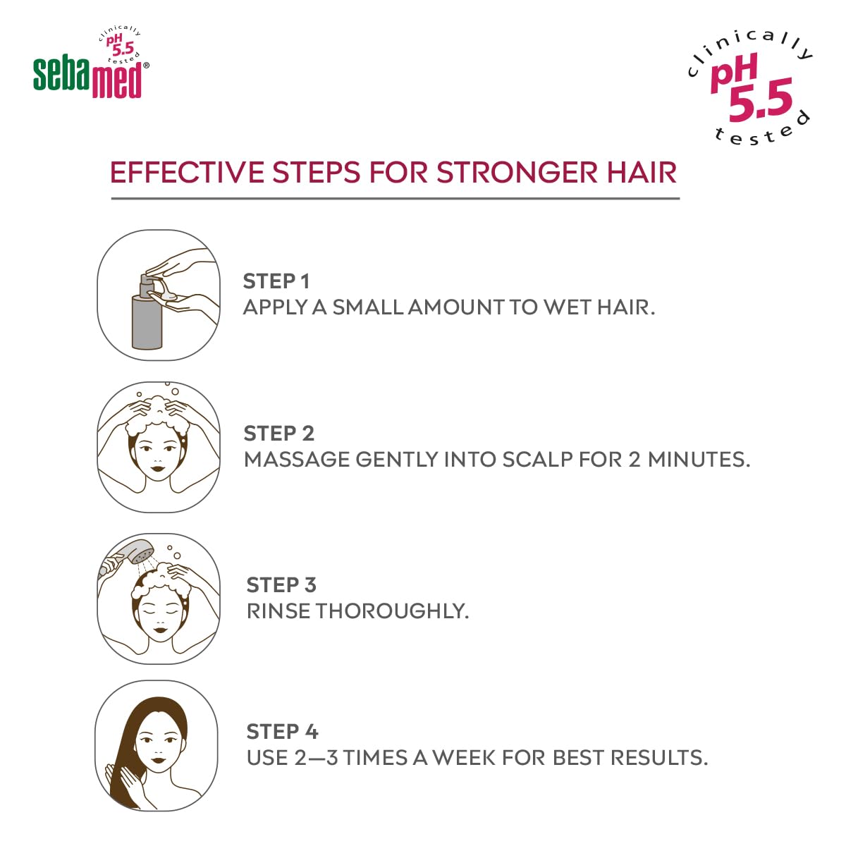 Sebamed Anti Hairloss Shampoo 200 ml|pH 5.5|Reduces Hairloss|Caffeine & Gingko Biloba| Hairfall| men & women |phthalates SLS and parabens free l Soap free l Toxin free l Clinically proven l