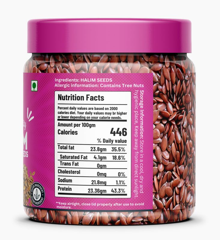 Blue City Halim Seeds - Aliv Seeds | High in Fibre and Omega -3 | Garden Cress Seeds | Haleem Seeds | Seeds for Eating | Immunity Booster Superfood
