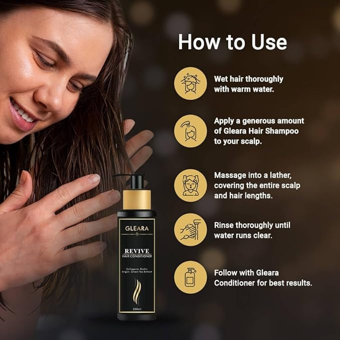 Gleara Revive Hair Conditioner for Men and Women - 200 ml