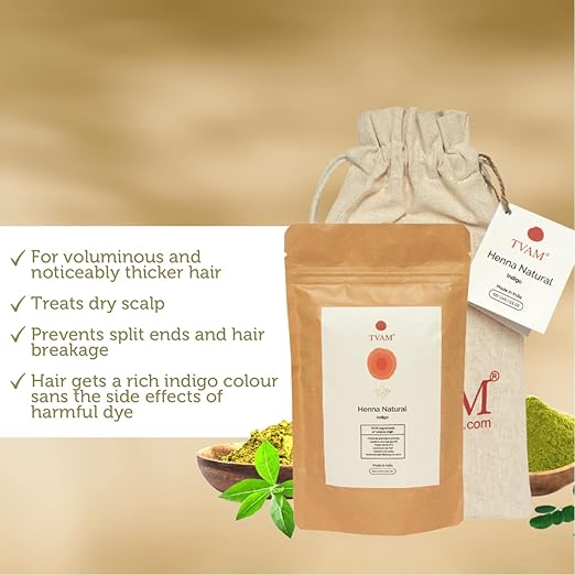 TVAM Hair Colour Indigo Healthy Hair Colour - 100 gms