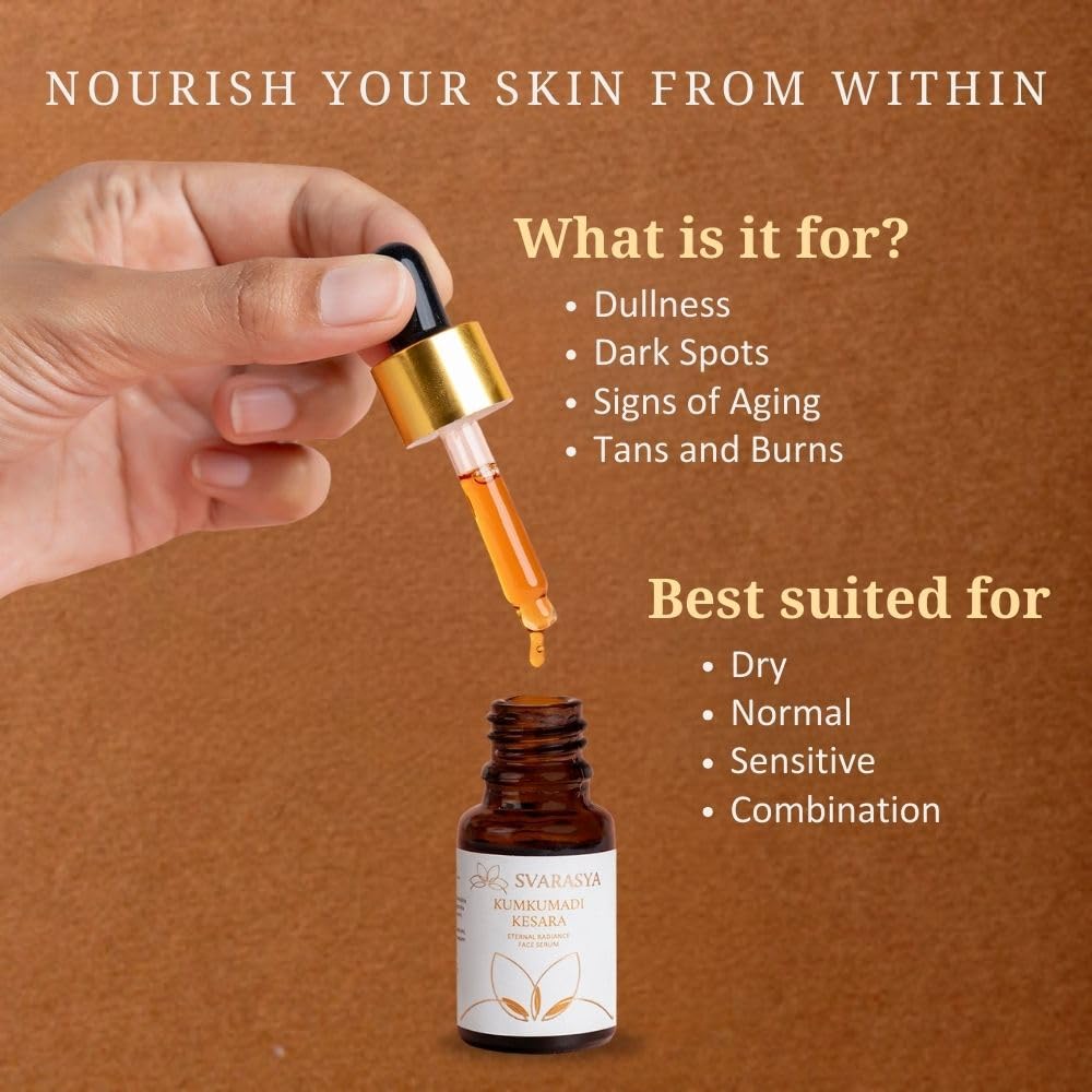 Svarasya Kumkumadi tailam Ayurvedic Anti-Aging Face Serum - 12 ml